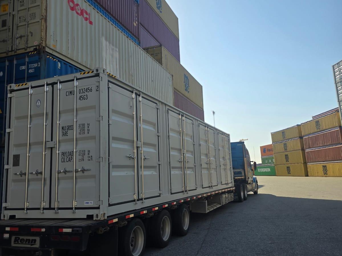 Shipping containers delivered to Anahim Lake, BC