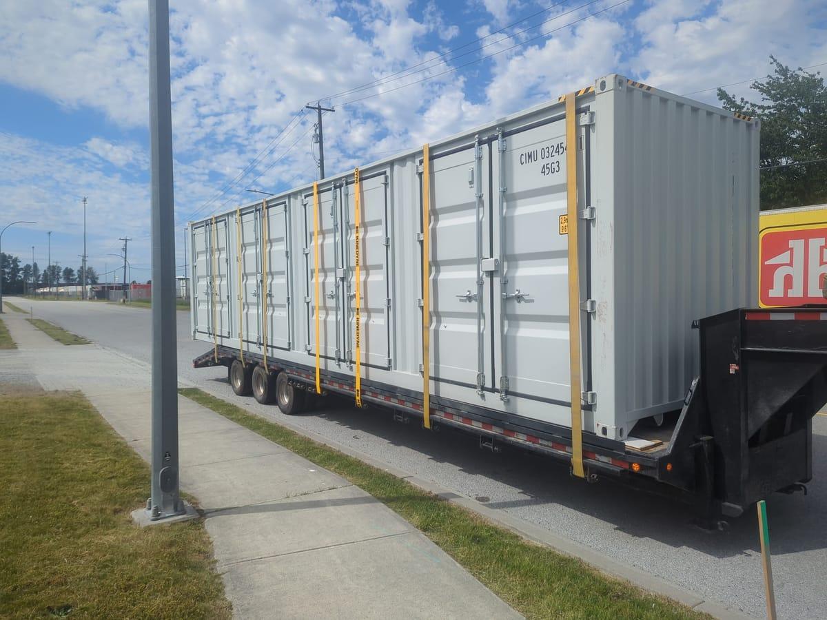 Shipping containers delivered to Atlin, BC