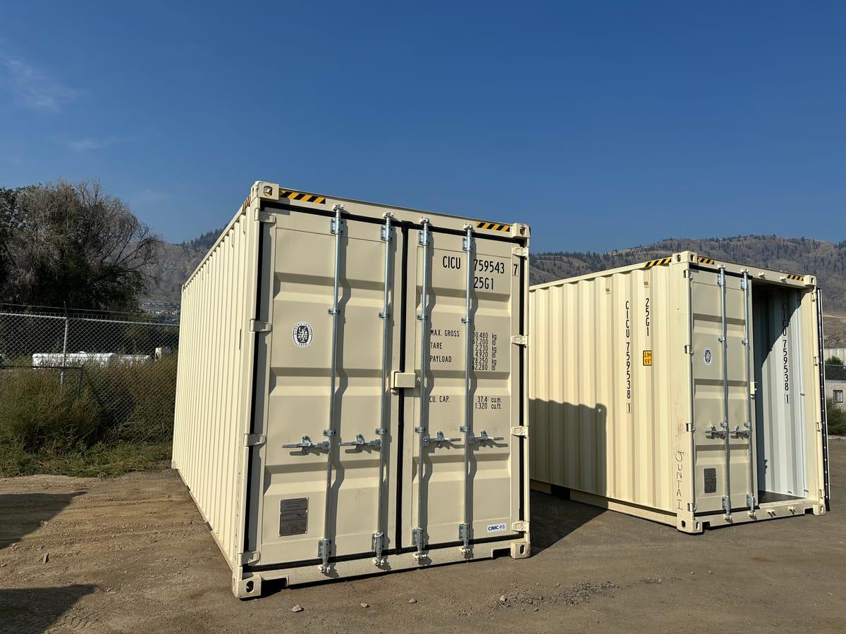 Shipping containers delivered to Coldstream, BC