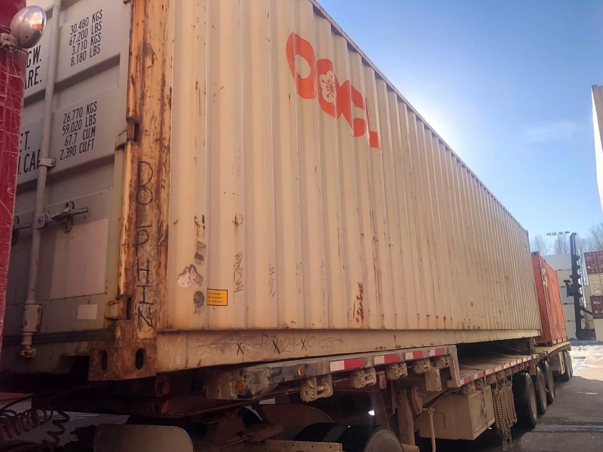 Shipping containers delivered to Field, BC