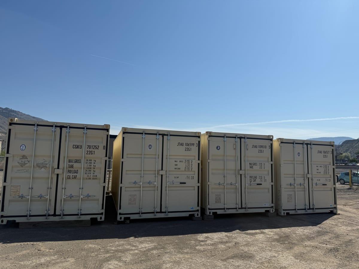 Shipping containers delivered to Keremeos, BC