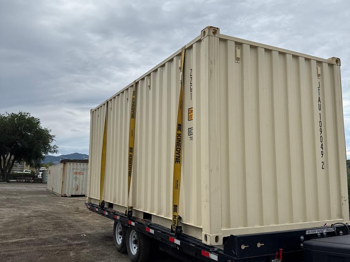 Shipping containers delivered to Oyama, BC
