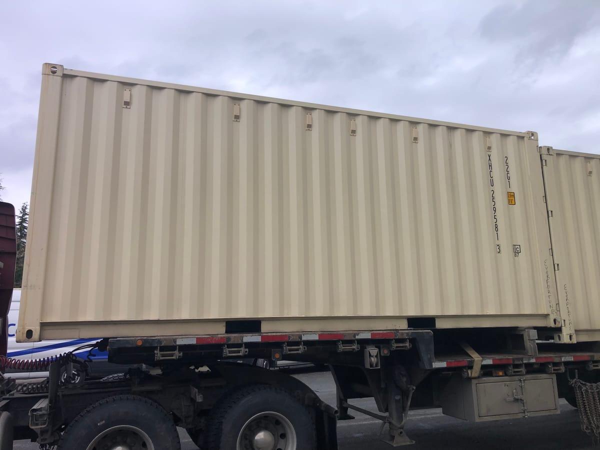 Shipping containers delivered to Telkwa, BC