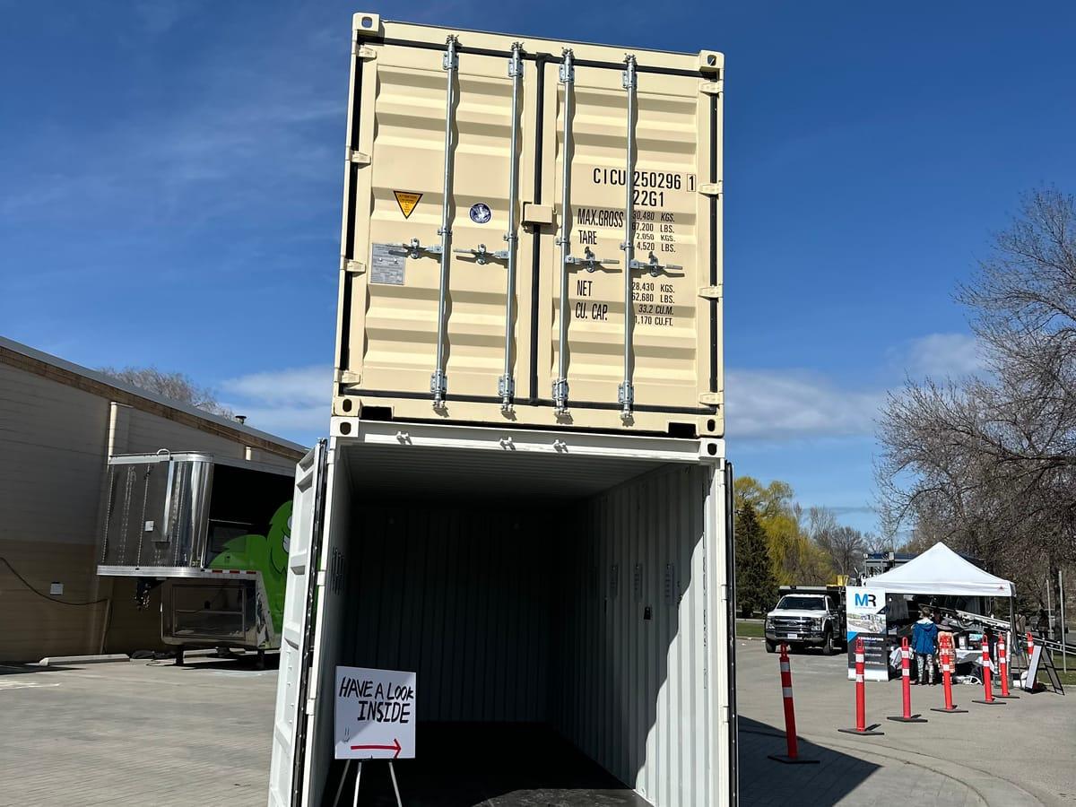 Shipping containers delivered to Canal Flats, BC