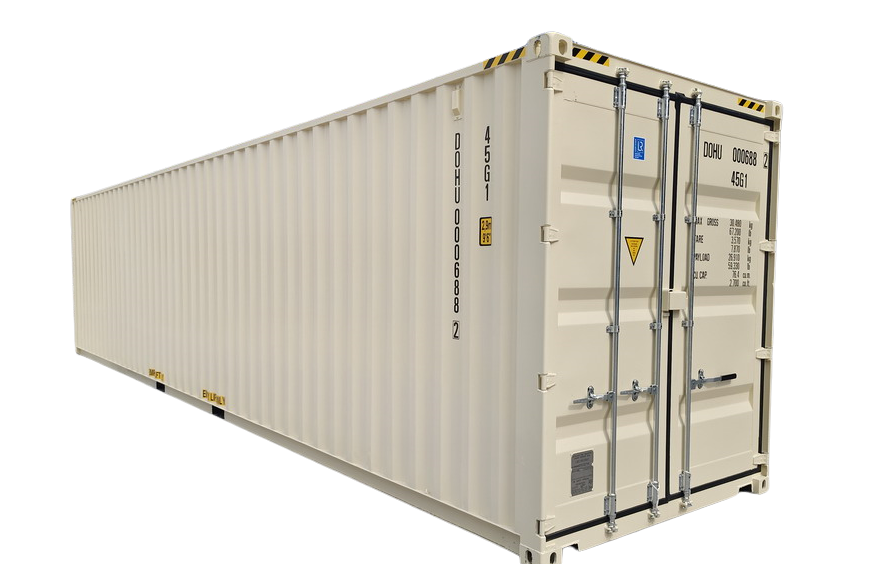 New 40ft high-cube shipping container — the starting shell for a container home