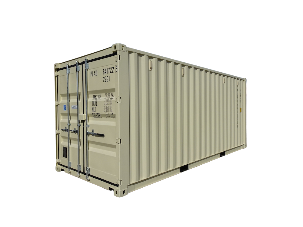 New 20ft shipping container ready for conversion into an equipment enclosure